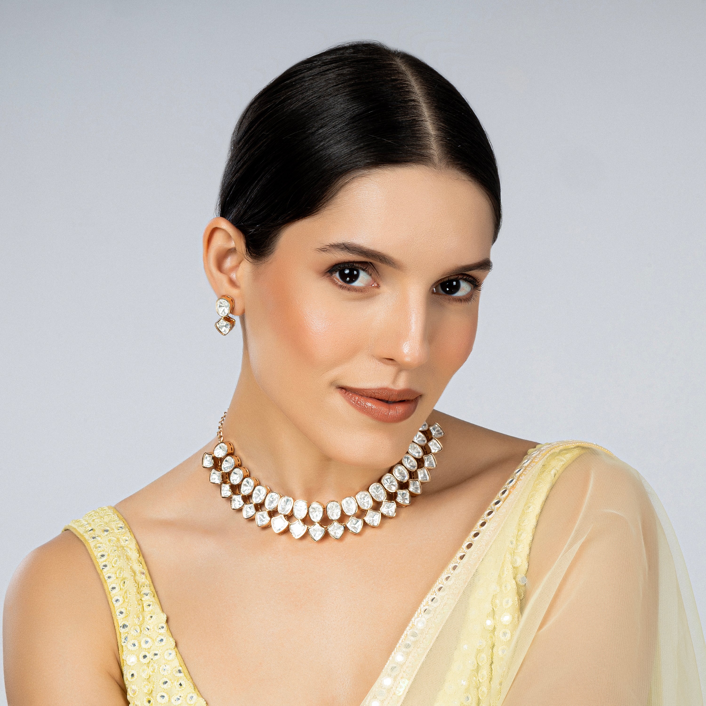 Eterna Glow Moissanite Necklace Set-Mivanaa